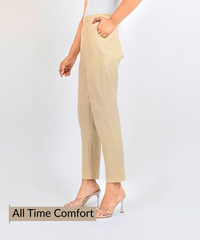 Beige Cotton Pant