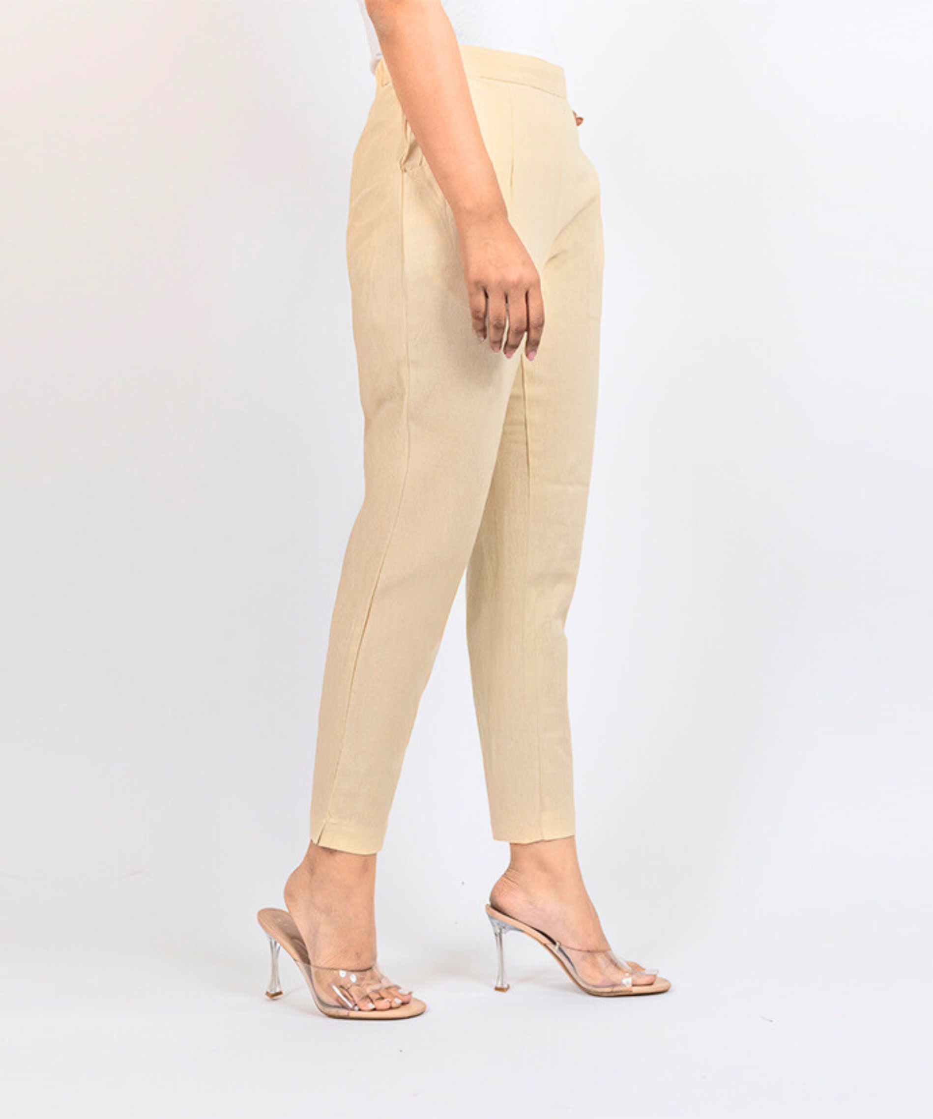 Beige Cotton Pant