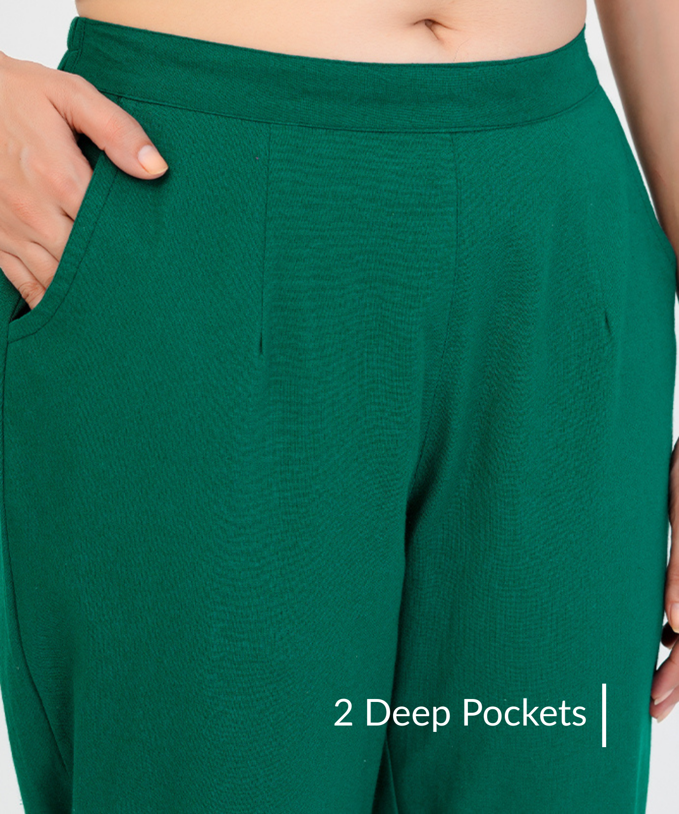 Bottle Green Cotton Pant