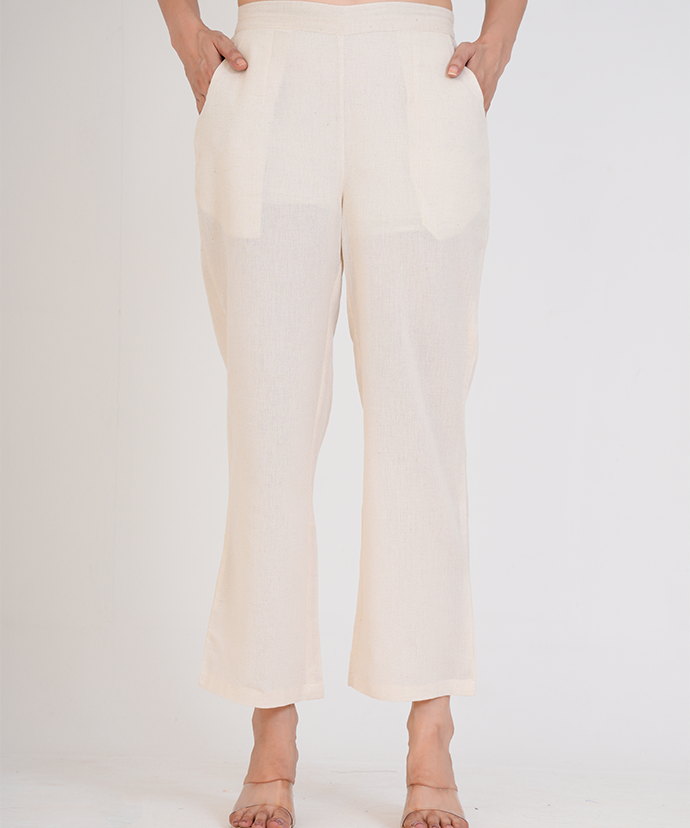 Ecro Wide Leg Airy Linen Pant