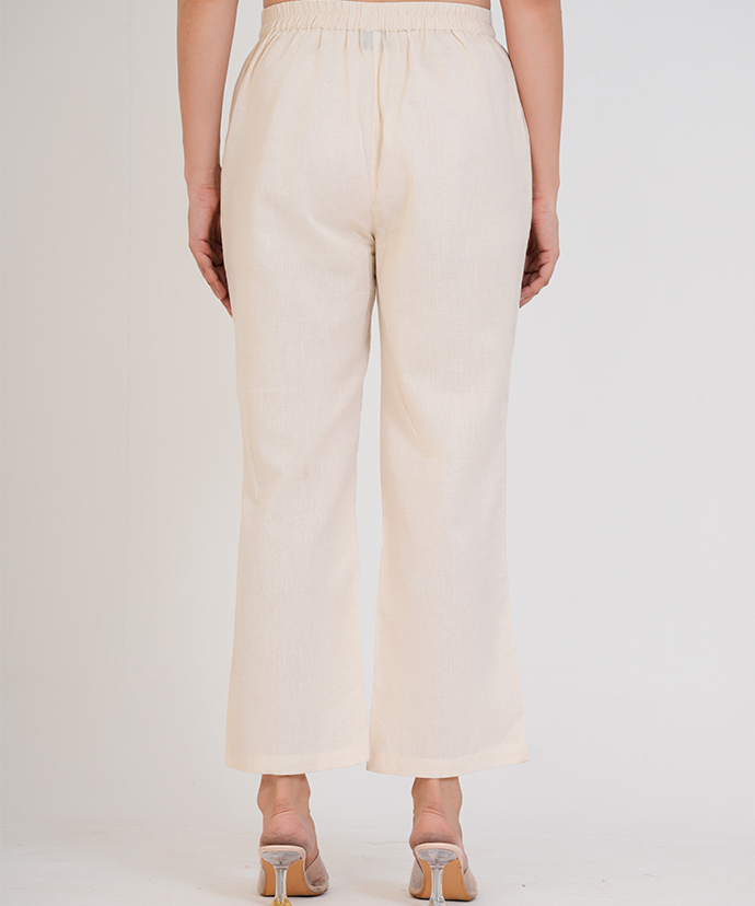 Ecro Wide Leg Airy Linen Pant